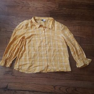 Yellow Button Down Blouse